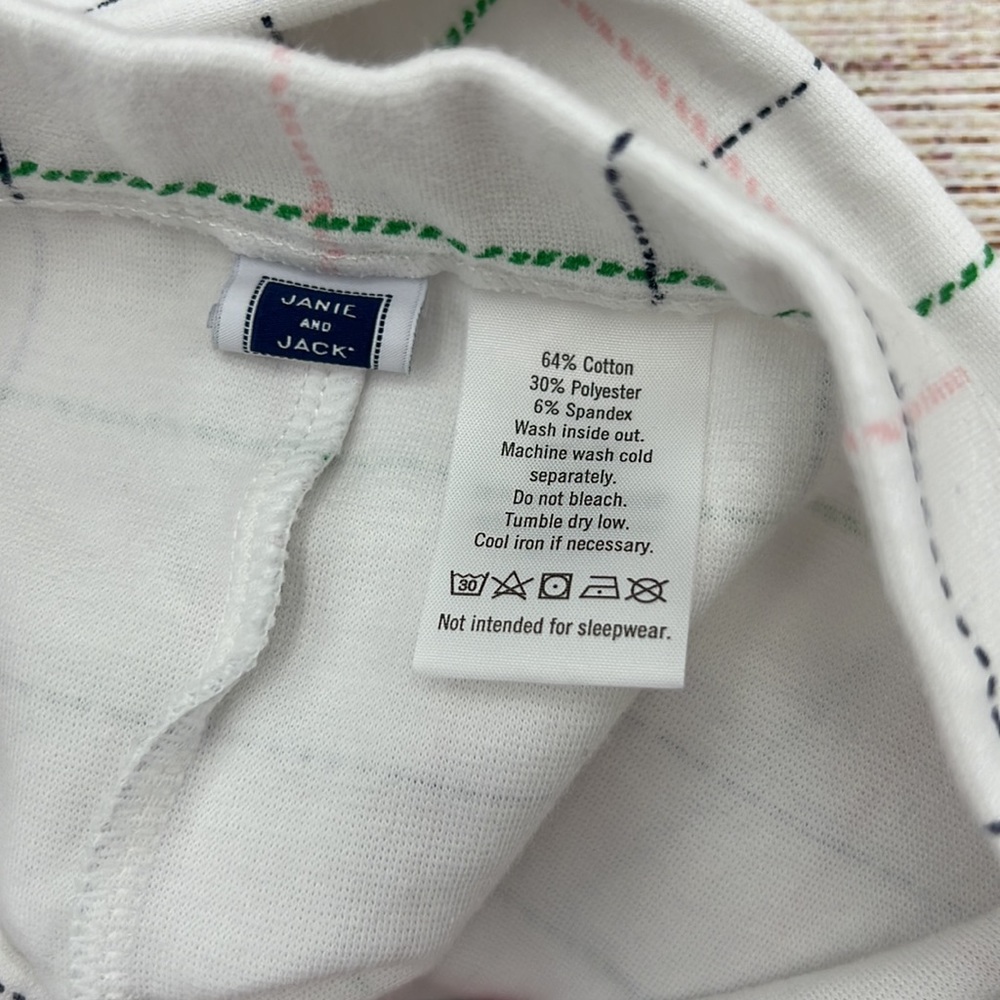 Janie and Jack Plaid White Pant Sz 4 - Picture 3 of 6
